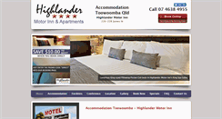 Desktop Screenshot of highlandermotorinn.com.au